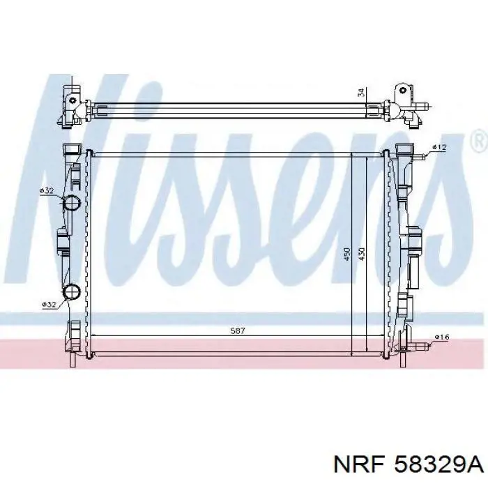 Радиатор 58329A NRF