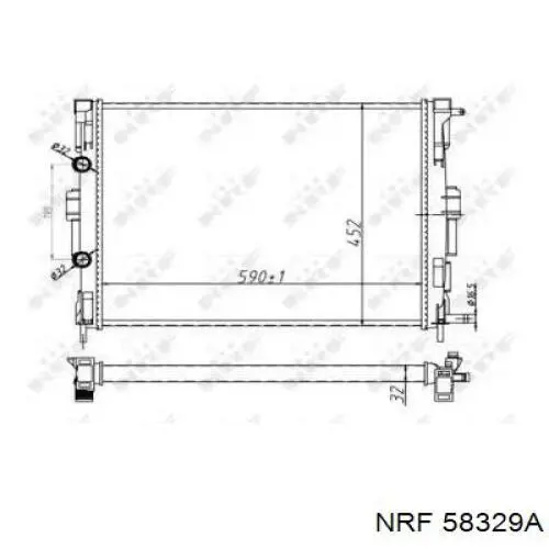 Купить 8660003463 Renault (RVI) Радиатор водяной
