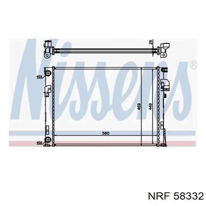 58332 NRF Радиатор основной
