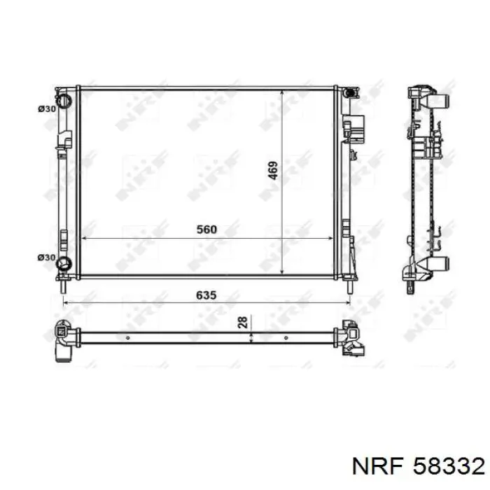 Радиатор охлаждения NRF 58332