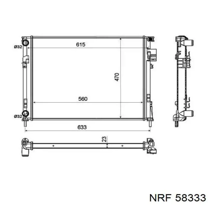 Радиатор 58333 NRF