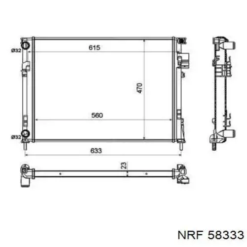 Радиатор 58333 NRF