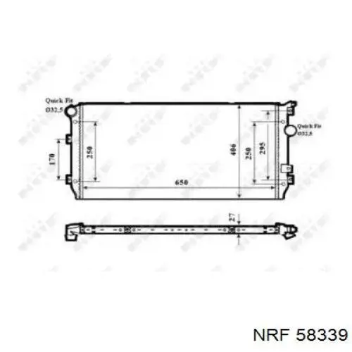 Радиатор 58339 NRF