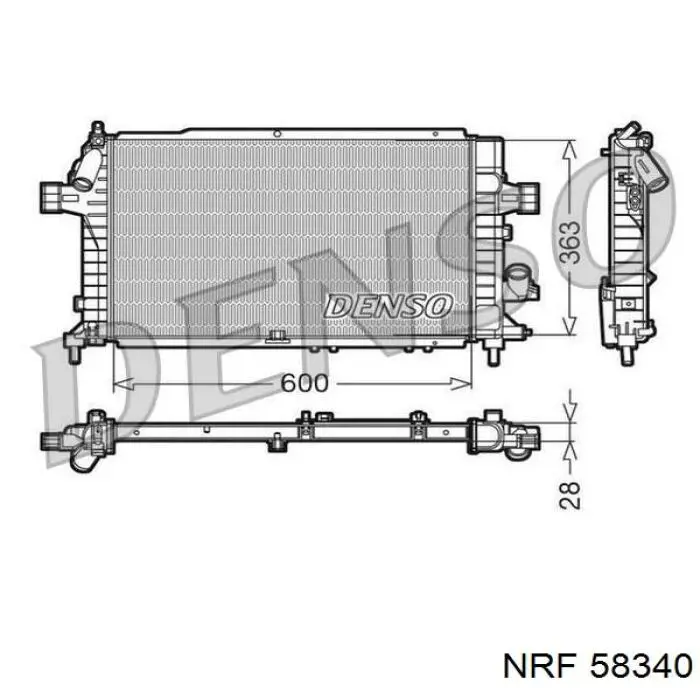 58340 NRF Радиатор основной
