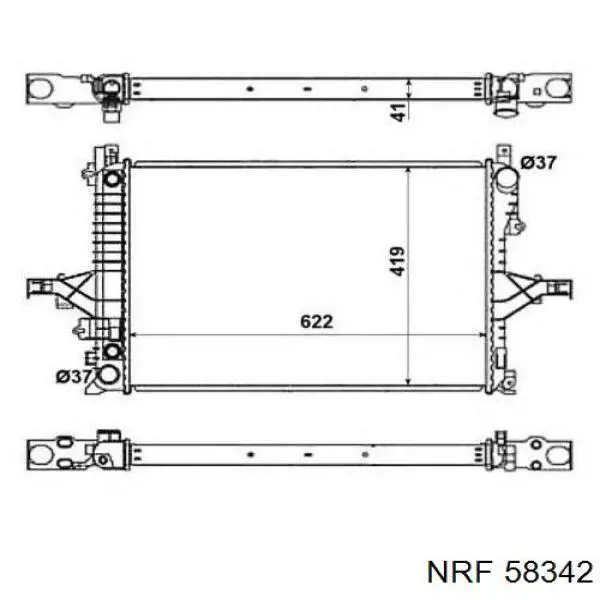 Радиатор 58342 NRF
