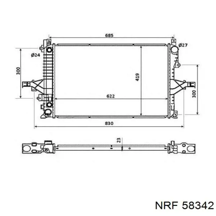 Купить 58342 NRF Радиатор водяной