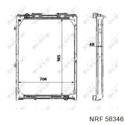 Радиатор 58346 NRF