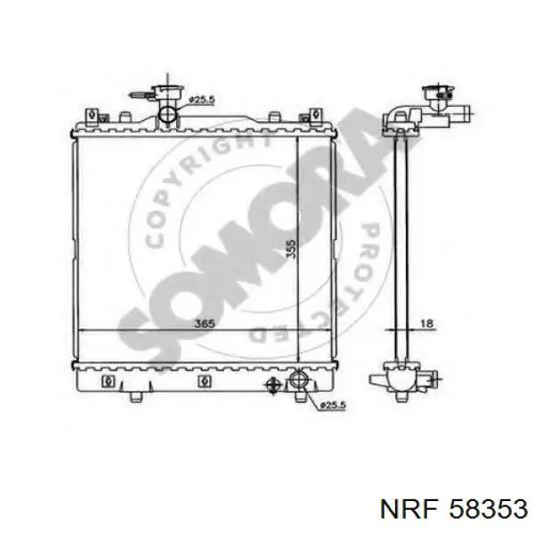 Купить 58353 NRF Радиатор водяной