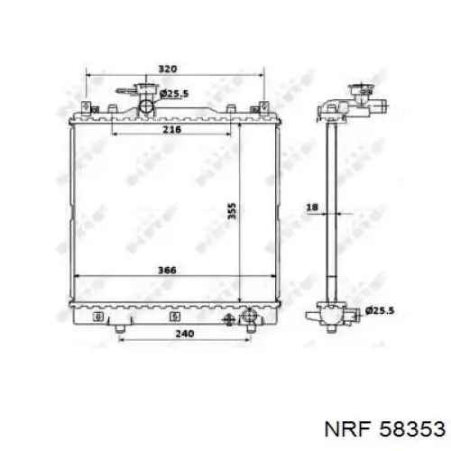 Радиатор охлаждения NRF 58353