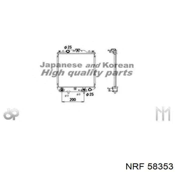 Радиатор охлаждения двигателя NRF 58353 цена, от 58.60 USD