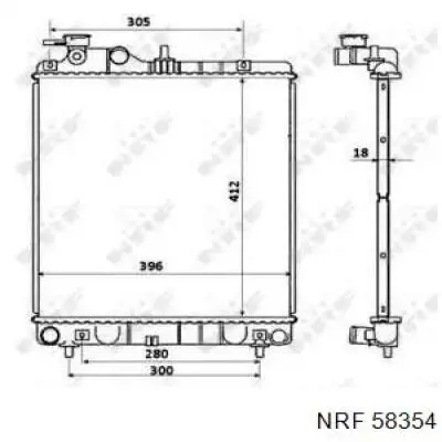 Радиатор 58354 NRF