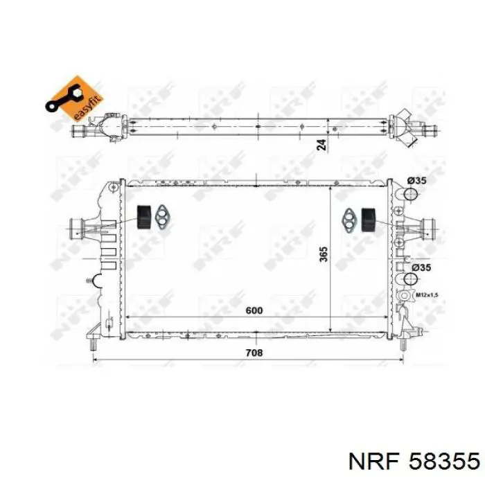 Радиатор 58355 NRF