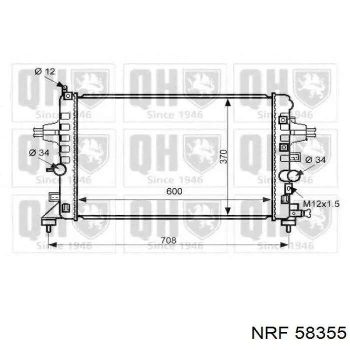 Радиатор охлаждения двигателя NRF 58355 цена, от 82.86 USD