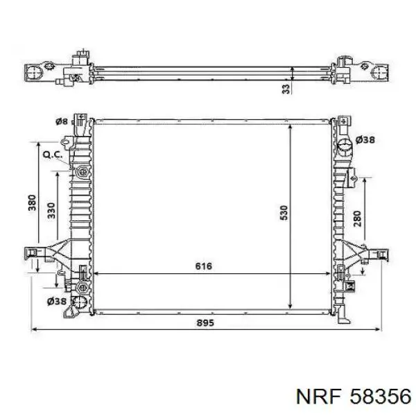 Радиатор 58356 NRF