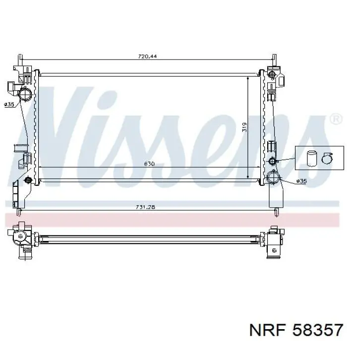 Радиатор 58357 NRF