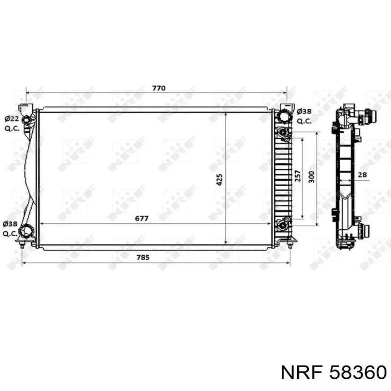 58360 NRF радиатор