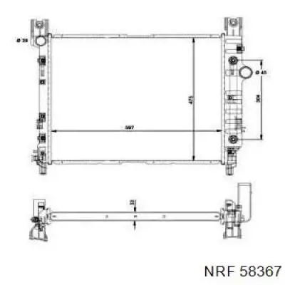 Радиатор 58367 NRF