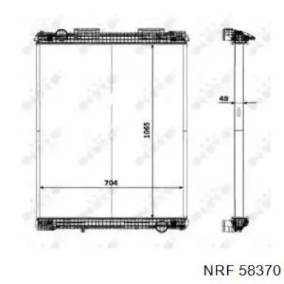 Радиатор 58370 NRF