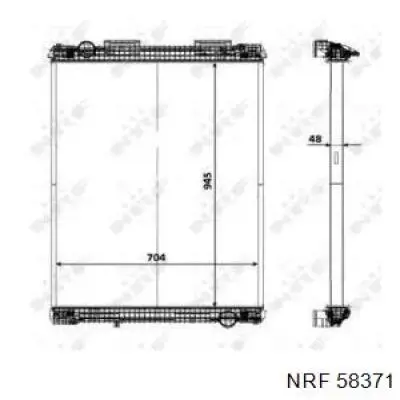 Радиатор 58371 NRF