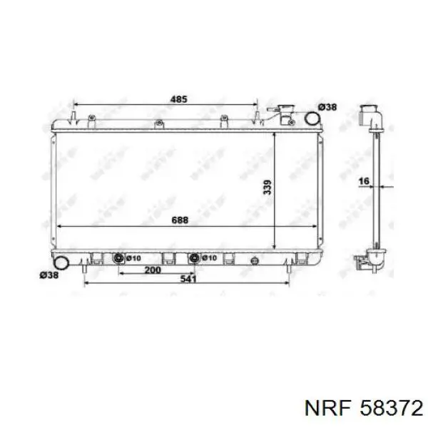 Радиатор 58372 NRF