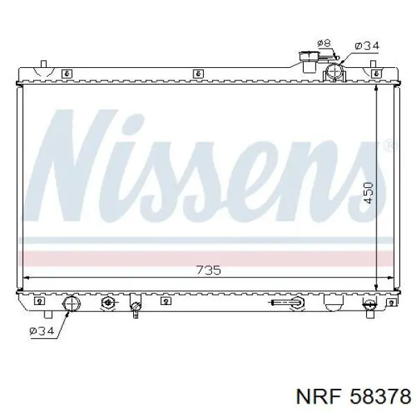 Compre 58378 NRF Radiador de esfriamento de motor