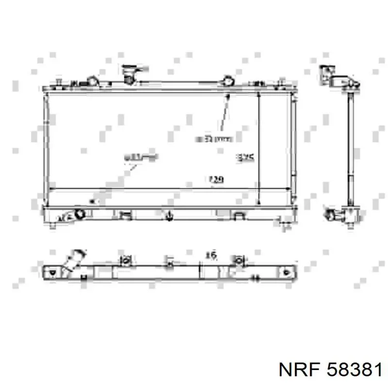 58381 NRF radiador de esfriamento de motor