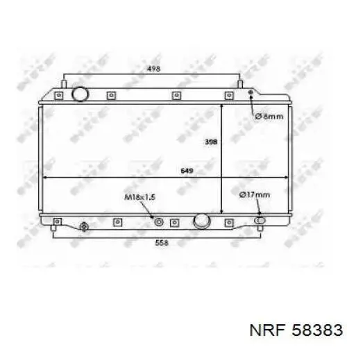 Радиатор охлаждения двигателя NRF 58383 цена, от 157.87 USD