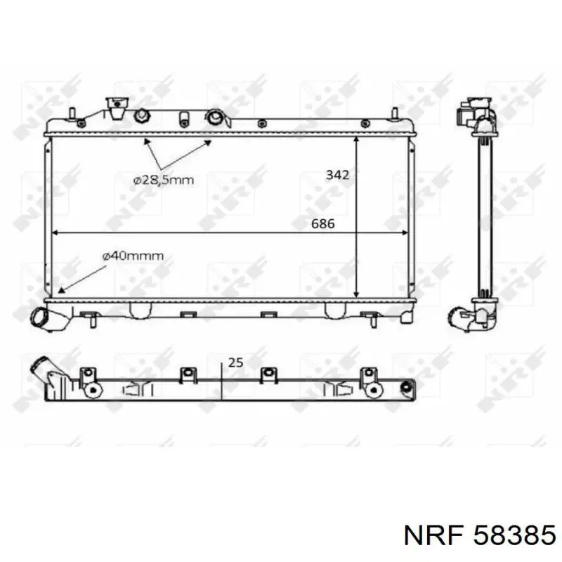 58385 NRF Радиатор основной