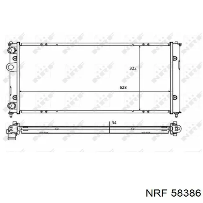 Купить 58386 NRF Радиатор водяной