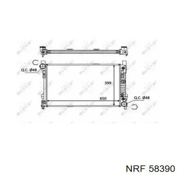 Радиатор 58390 NRF