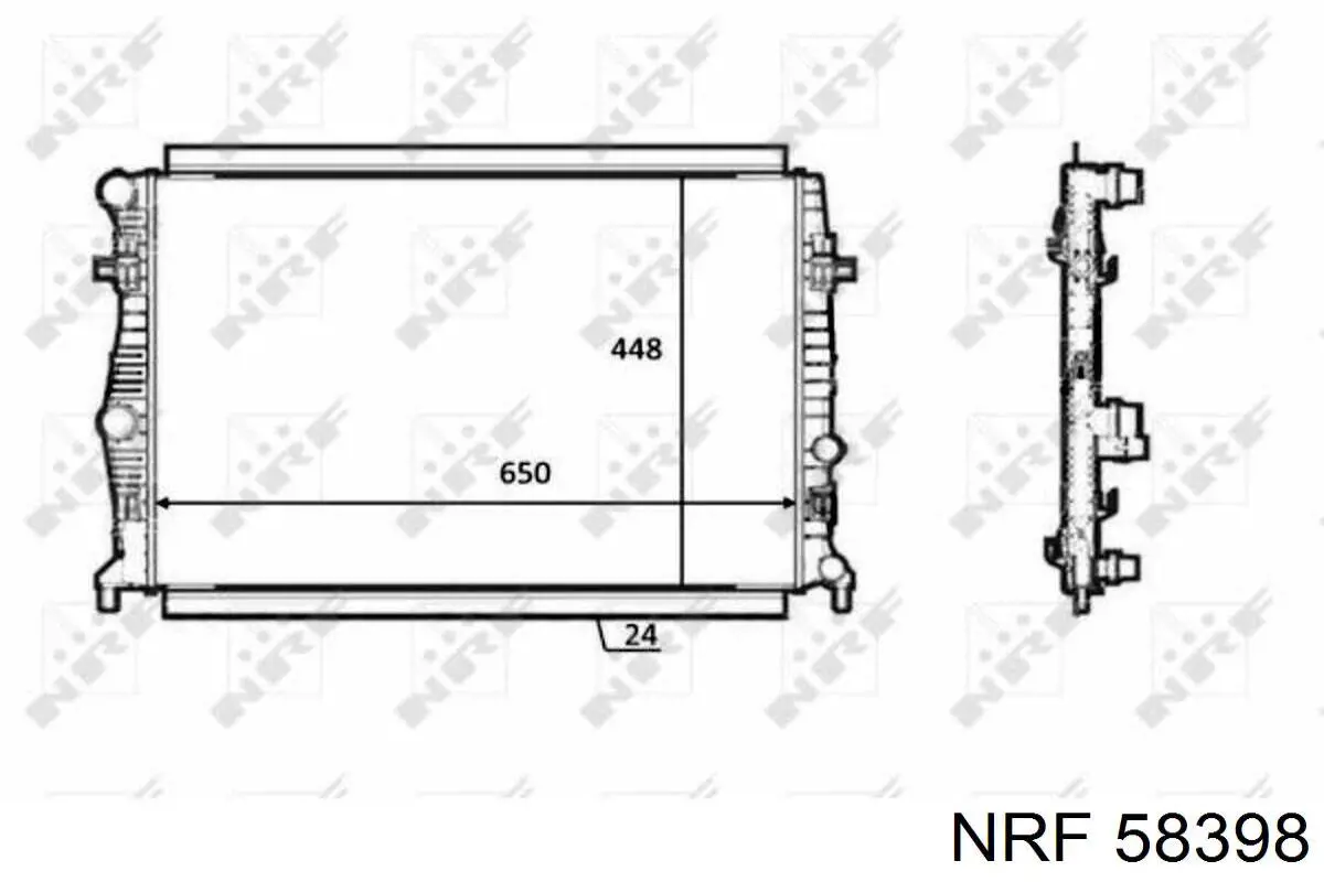 58398A NRF радиатор