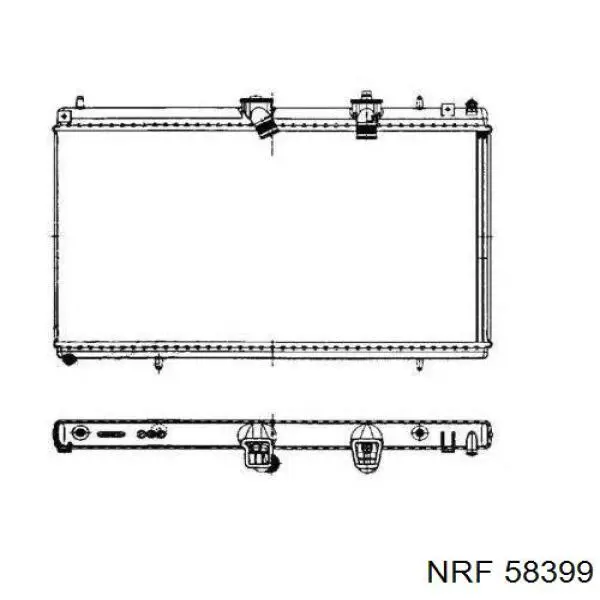 Radiador refrigeración del motor 58399 NRF