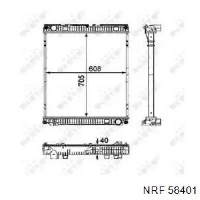 Радиатор 58401 NRF