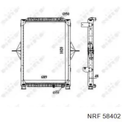 Радиатор 58402 NRF