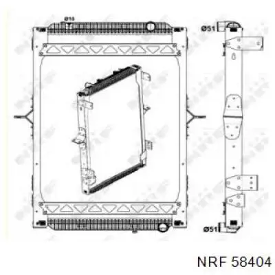 Радиатор 58404 NRF