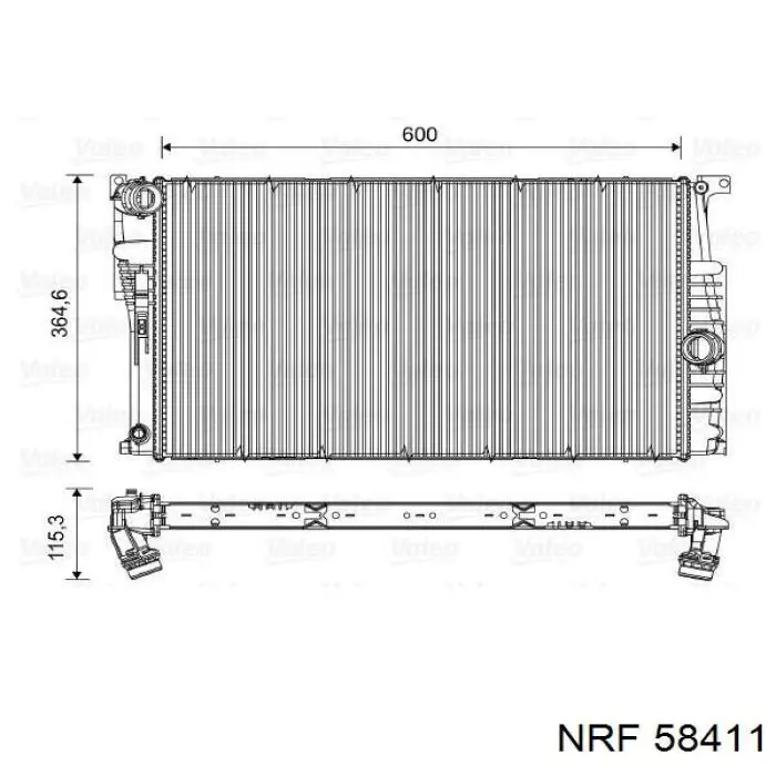 Радиатор охлаждения двигателя NRF 58411 цена, от 126.13 USD