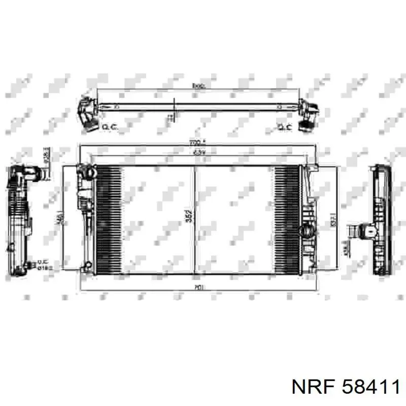 58411 NRF Радиатор основной