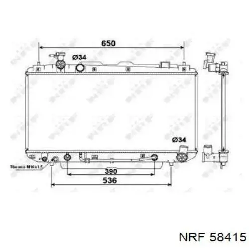 Радиатор 58415 NRF