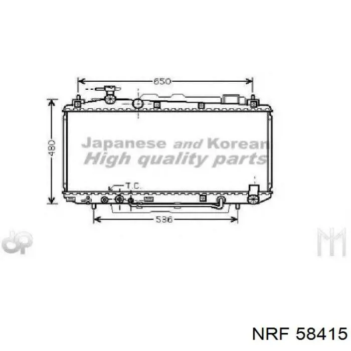 Купить 58415 NRF Радиатор водяной