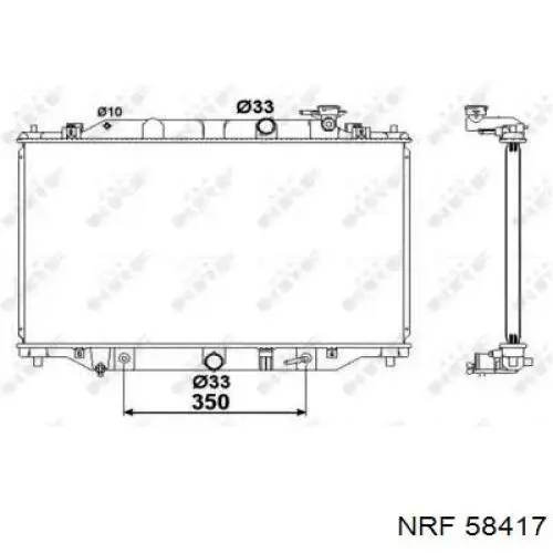 Радиатор 58417 NRF