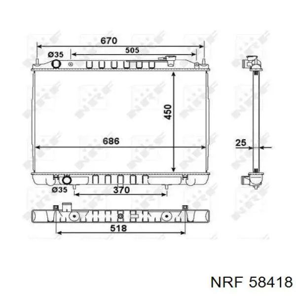 Радиатор 58418 NRF