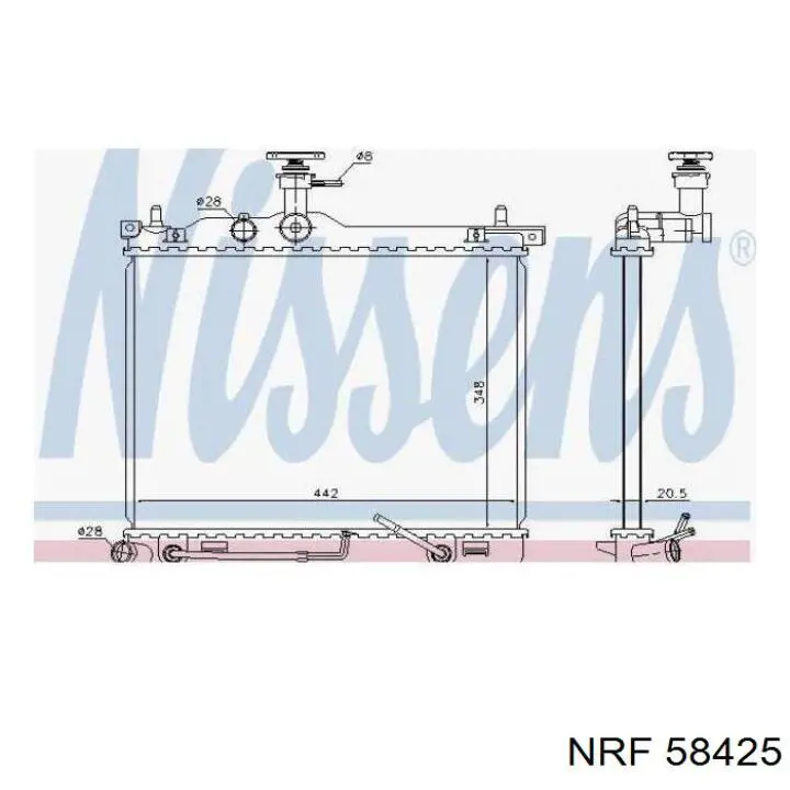Радиатор охлаждения двигателя NRF 58425 цена, от 103.81 USD