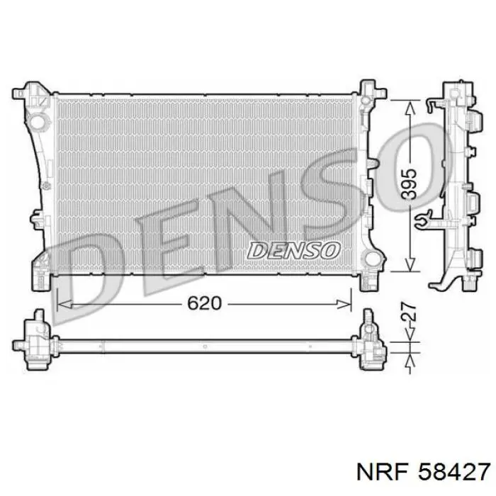 Купить 58427 NRF Радиатор водяной