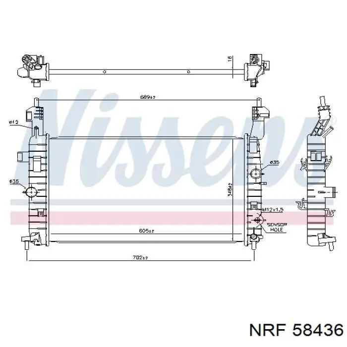 58436 NRF Радиатор основной