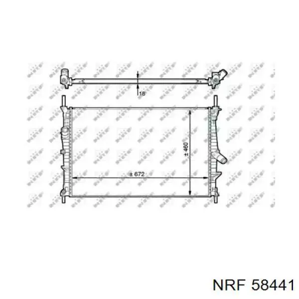 Радиатор 58441 NRF