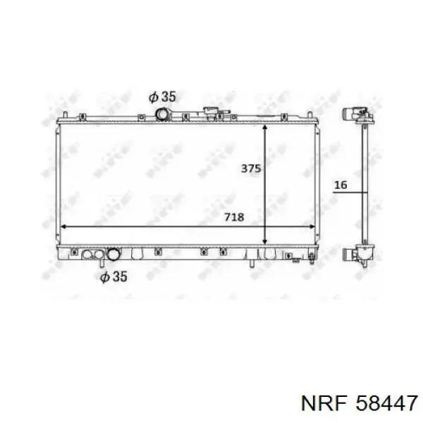 MR258800 Mitsubishi radiador de esfriamento de motor