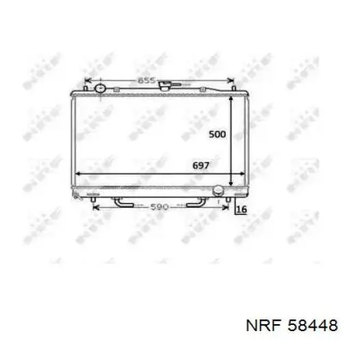 Радиатор 58448 NRF