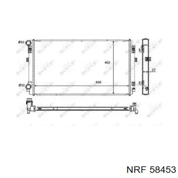 58453 NRF радиатор