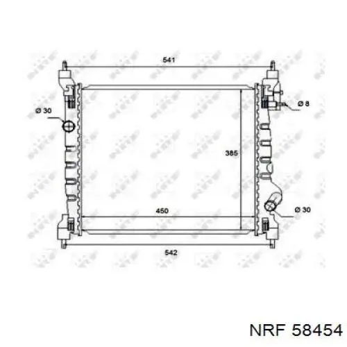 Радиатор охлаждения двигателя NRF 58454 цена, от 47.10 USD
