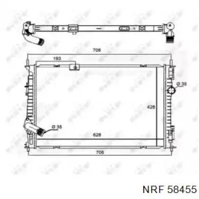 Радиатор охлаждения двигателя NRF 58455 цена, от 135.97 USD